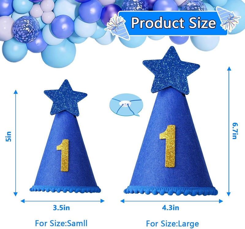 Agroon Dog Birthday Party Supplies, Blue Dog Birthday Set with Hat Bandana Numbers for Small Boy Pets Puppy - Image 5